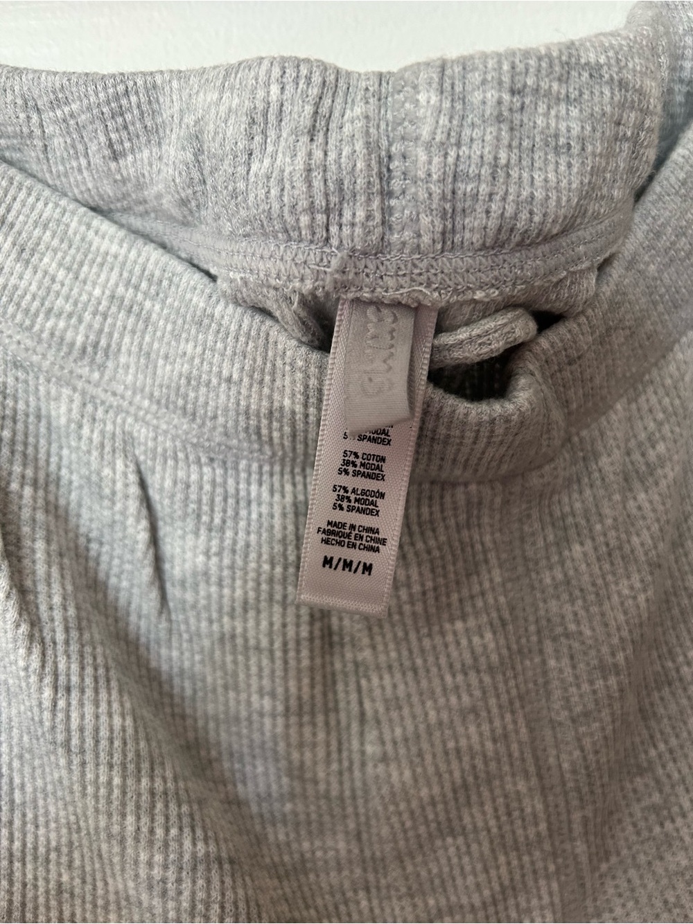 Skims Waffle Loose Pant - Grey - Picture 4 of 5
